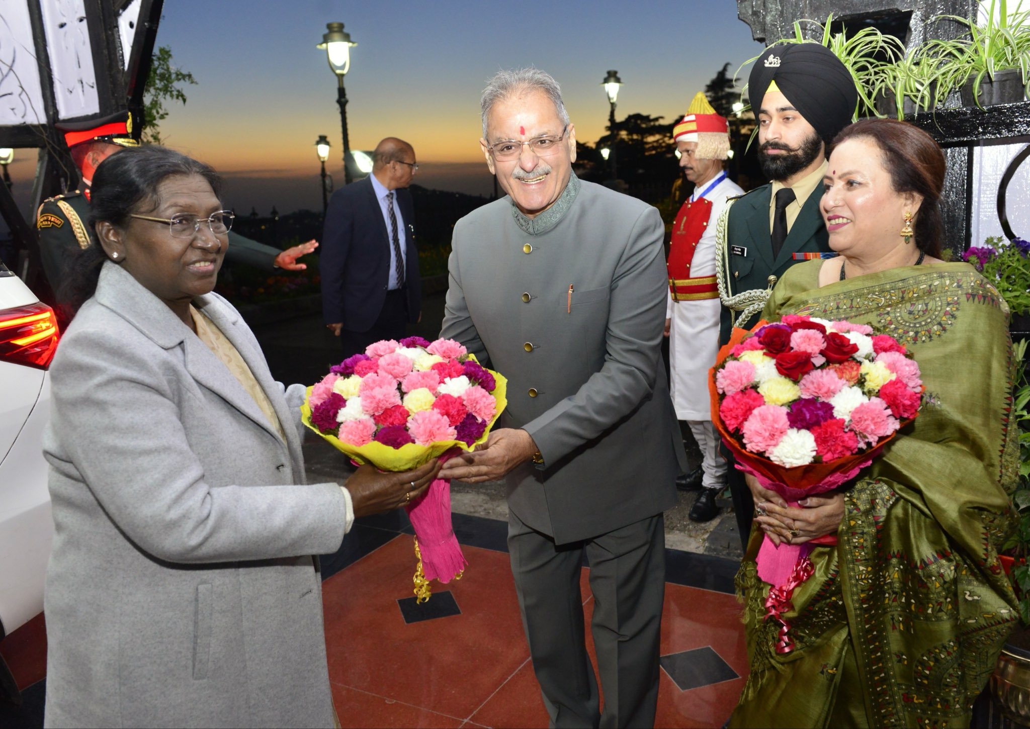 Honoured to host the Hon'ble President of India, Smt droupadi Murmu, at a State Banquet at Lok Bhavan, Shimla.