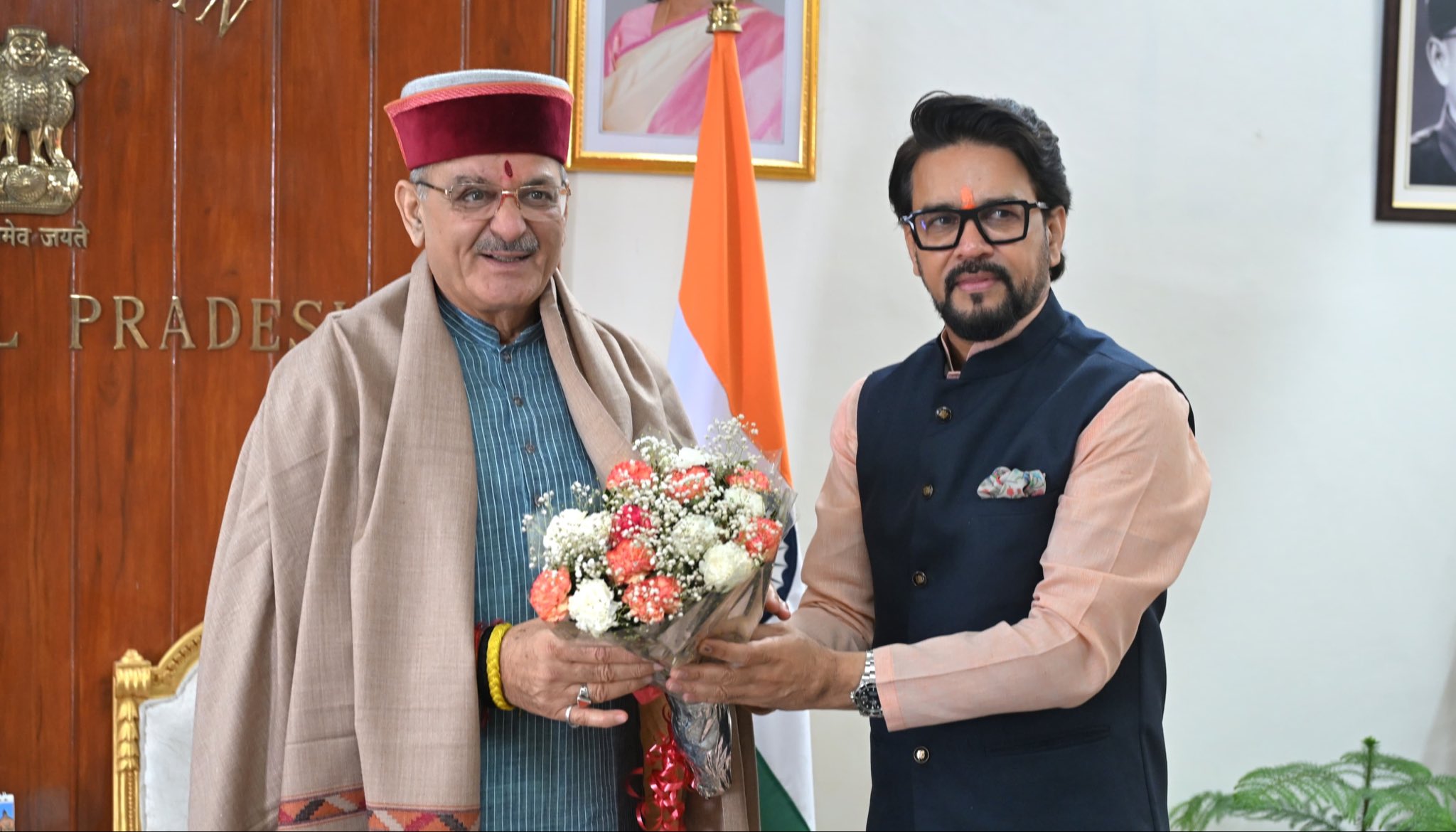 MP Sh Anurag Thakur at Lok Bhavan Shimla